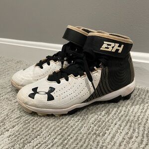 Under Armour Bryce Harper IV High-Top Cleats- Youth